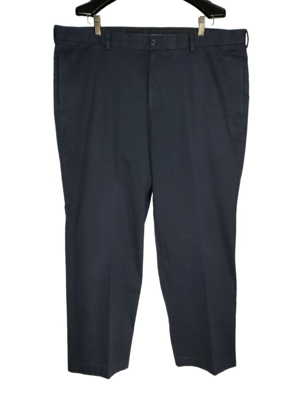 Brooks Brothers Advantage Chino Hudson Pants Men's 42x30 Navy Blue Flat-Front